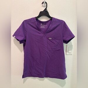 Figs Purple Scrub Top Size Small